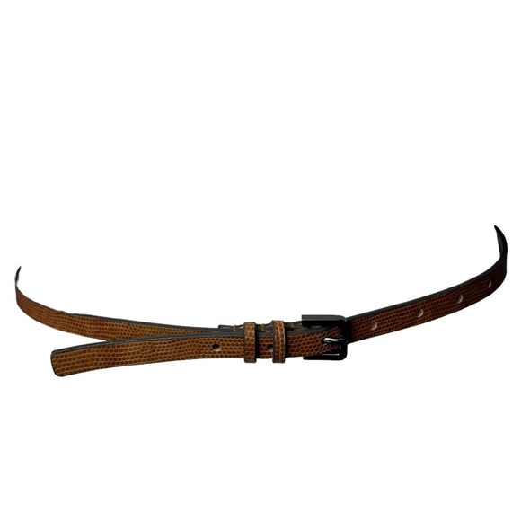 The Limited Adjustable Cognac Reptile 1/2” Wide Belt w/ Polished Nickel Buckle L - Picture 3 of 10